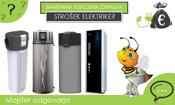 Strošek elektrike pri uporabi sanitarne toplotne črpalke